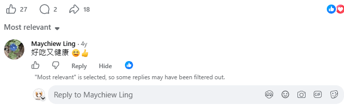 Maychiew Ling review on Facebook