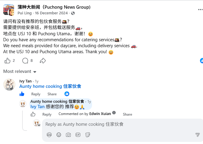 Siew Siew review on Facebook
